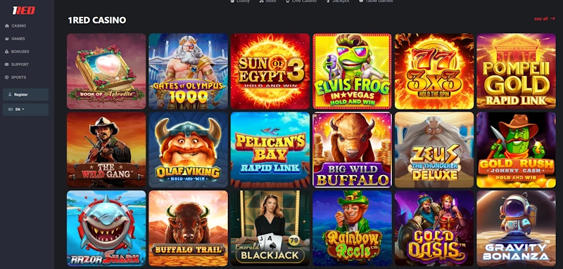 1red Casino screenshot