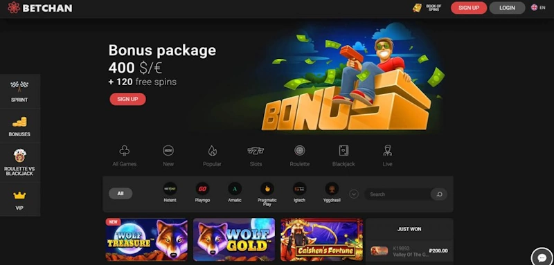 BetChan Casino screenshot