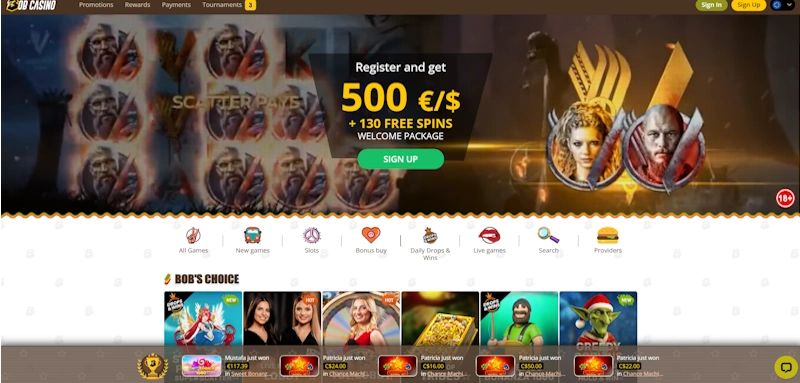 Bob Casino screenshot