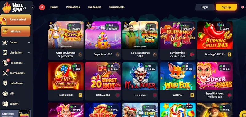 Hell Spin Casino screenshot
