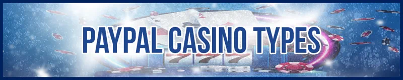 PayPal Casino Types banner