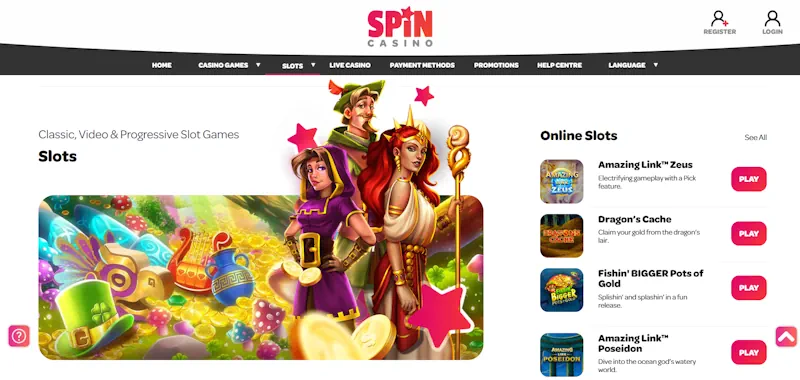Spin Casino screenshot