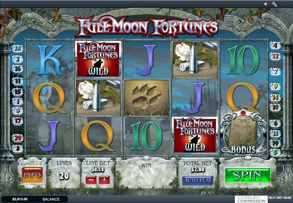 Play Full Moon Fortunes now at Casino Euro