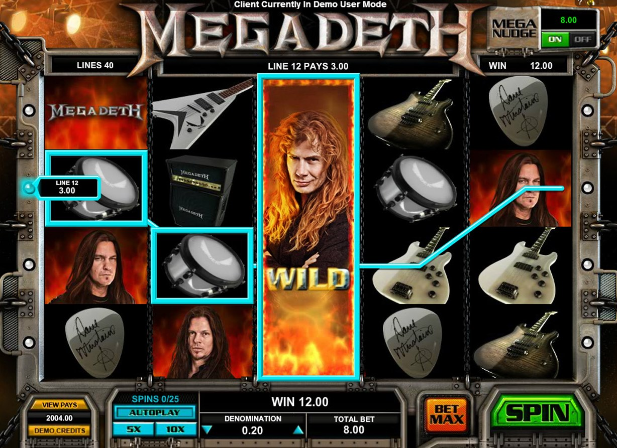 Play Megadeth now at EmuCasino