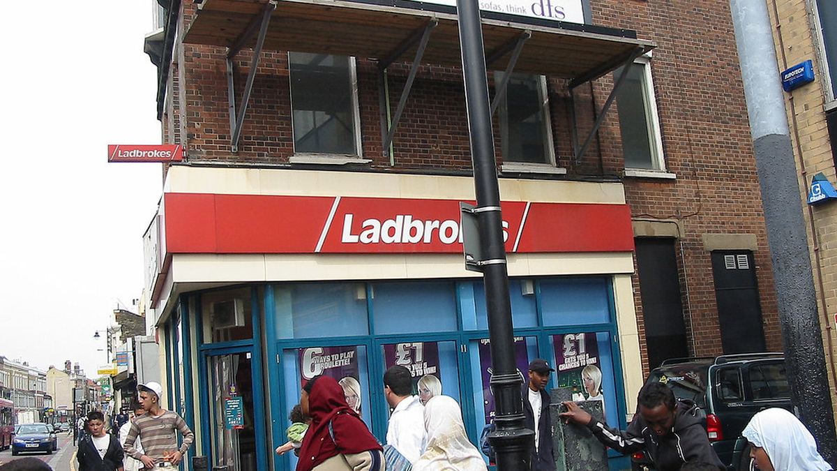 Betting shop front on a high street