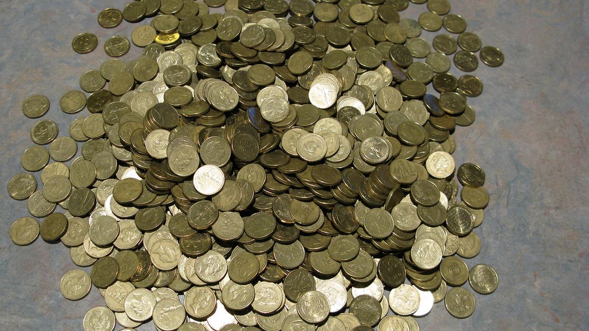 Pile of coins