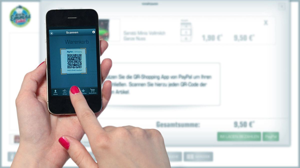 Smartphone showing a payment screen